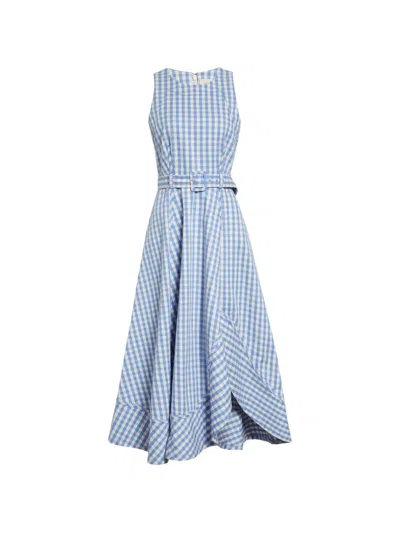 Cinq À Sept Cinq A Sept Mini Gingham Denim Zelda Dress In Multi