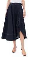 Cinq À Sept Zelda Denim Midi Skirt In Indigo
