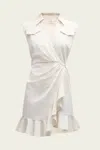 Cinq À Sept Poppy Sleeveless Flared Mini Poplin Shirtdress