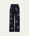 Cinq À Sept Zinon Falling Lillies Pants In Blue