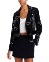 Cinq À Sept Hearts Zoe Jacket In Black/silver