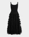 Cinq À Sept Zoella Sleeveless A-line Midi Dress In Black