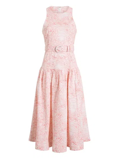 Cinq À Sept Zoey Dress In White/cherry Tomato