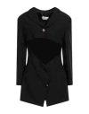 Cinqrue Woman Mini Dress Black Size M Viscose, Linen In Black