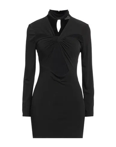 Cinqrue Woman Mini Dress Black Size S Polyester, Elastane