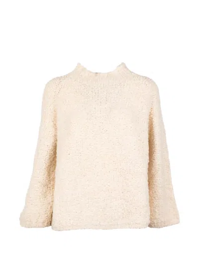 Cinque Bouclé-knit Raglan-sleeve Sweater In Neutral
