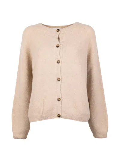 Cinque Brushed-finish Raglan-sleeve Cardigan In Multi