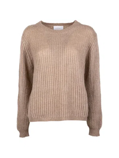 Cinque Ribbed-knit Sweater In Brown