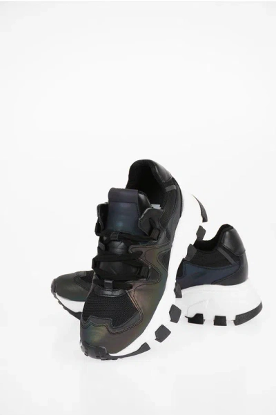 Cinzia Araia Leather Sneakers In Black
