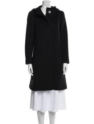 Pre-owned Cinzia Rocca Alpaca Coat In Black