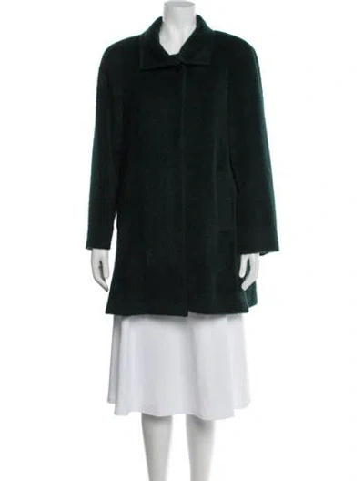 Pre-owned Cinzia Rocca Alpaca Coat In Green