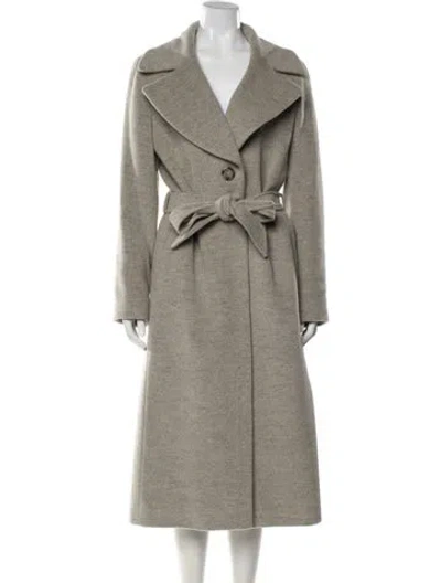 Pre-owned Cinzia Rocca Alpaca Coat In Neutral