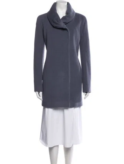 Pre-owned Cinzia Rocca Alpaca Coat In Purple