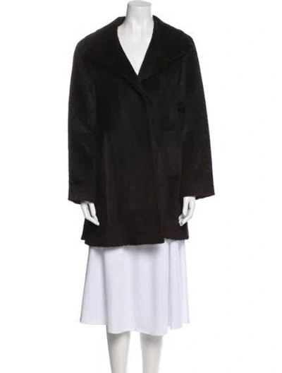 Pre-owned Cinzia Rocca Alpaca Faux Fur Jacket In Black