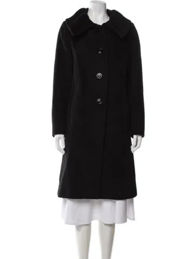 Pre-owned Cinzia Rocca Angora Coat In Black