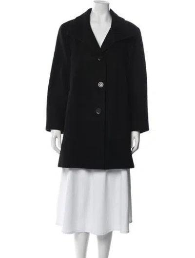 Pre-owned Cinzia Rocca Baby Alpaca Coat In Black