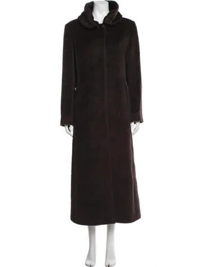 Pre-owned Cinzia Rocca Baby Alpaca Coat In Brown