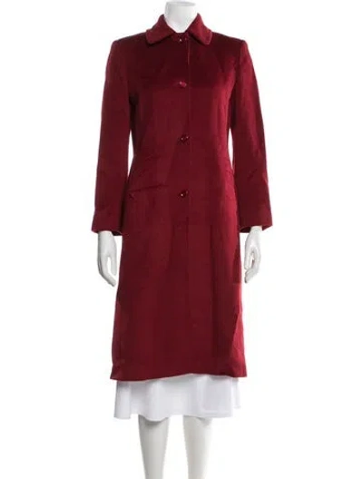 Pre-owned Cinzia Rocca Baby Alpaca Coat In Red