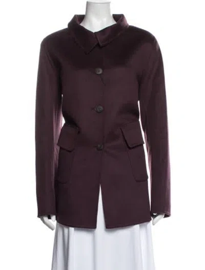 Pre-owned Cinzia Rocca Baby Alpaca Coat W/ Tags In Burgundy/purple