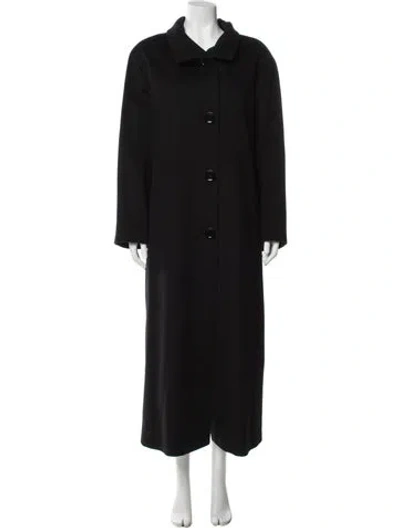 Pre-owned Cinzia Rocca Cashmere Peacoat In Black