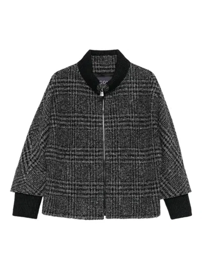 CINZIA ROCCA CHECKED ZIP-UP JACKET