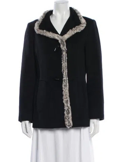 Pre-owned Cinzia Rocca Coat In Blue