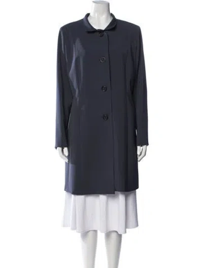 Pre-owned Cinzia Rocca Coat W/ Tags In Blue