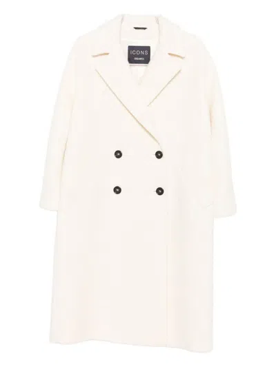 CINZIA ROCCA CINZIA ROCCA LONG DOUBLE-BREASTED COAT IN WOOL