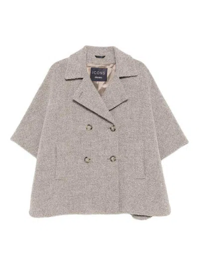 CINZIA ROCCA DOUBLE-BREASTED SHORT COAT