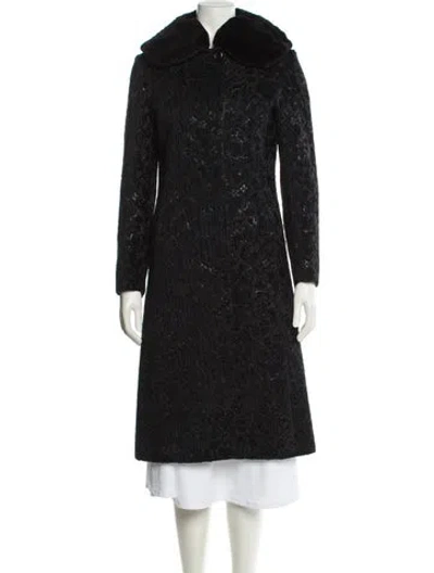 Pre-owned Cinzia Rocca Faux Fur Coat In Blue