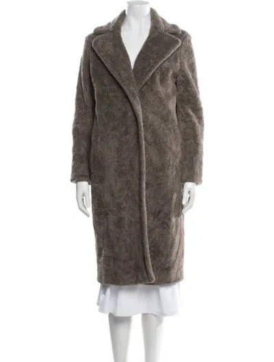Pre-owned Cinzia Rocca Faux Fur Coat In Neutral