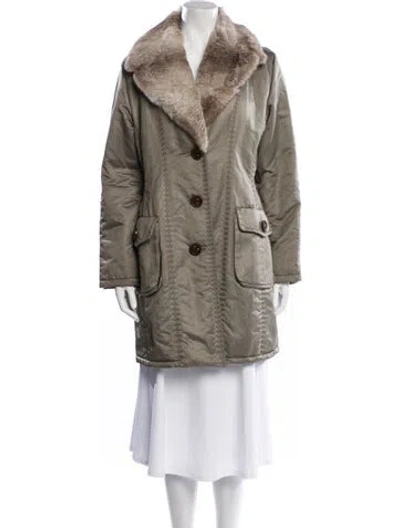 Pre-owned Cinzia Rocca Faux Fur Coat In Neutral