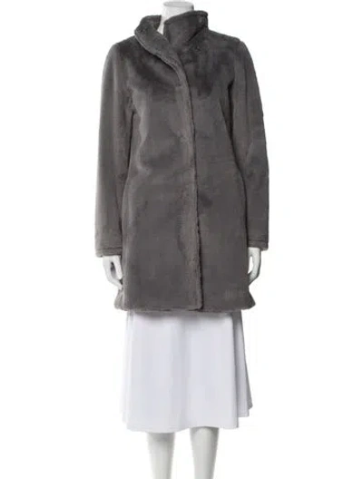 Pre-owned Cinzia Rocca Faux Fur Coat W/ Tags In Gray