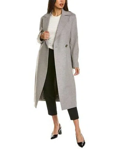 Pre-owned Cinzia Rocca Icons Cinzia Rocca Wool Long Coat Women's Grey 48 In Gray