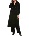 Cinzia Rocca Icons Long Wool & Cashmere-blend Trench Coat In Black