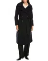 Cinzia Rocca Icons Long Wool & Cashmere-blend Trench Coat In Blue
