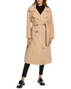 Cinzia Rocca Icons Long Wool & Cashmere-blend Trench Coat In Brown