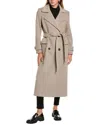 Cinzia Rocca Icons Long Wool & Cashmere-blend Trench Coat In Brown
