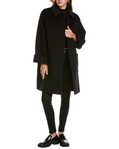 Cinzia Rocca Icons Medium Wool & Cashmere-blend Coat In Black
