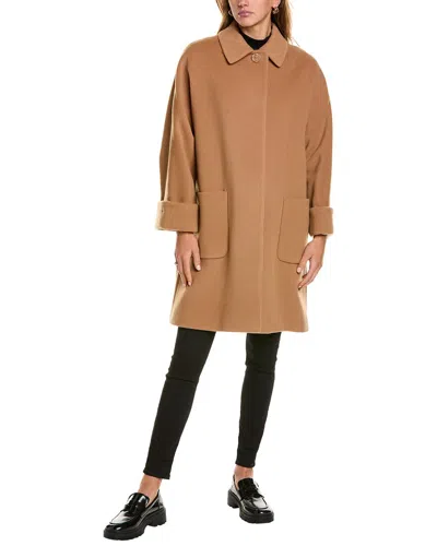 Cinzia Rocca Icons Medium Wool & Cashmere-blend Coat In Brown