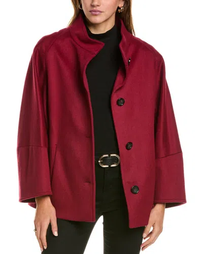 Cinzia Rocca Icons Short Wool-blend Coat In Red