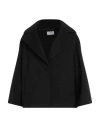 Cinzia Rocca Icons Woman Coat Black Size 12 Virgin Wool, Polyamide, Cashmere