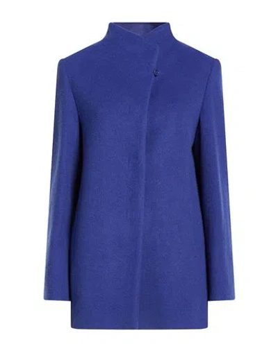 Cinzia Rocca Icons Woman Coat Bright Blue Size 16 Virgin Wool, Alpaca Wool, Polyamide
