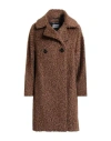 Cinzia Rocca Icons Woman Coat Brown Size 14 Alpaca Wool, Wool, Polyamide