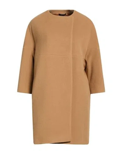 Cinzia Rocca Icons Woman Coat Camel Size 14 Wool, Polyamide, Cashmere In Brown