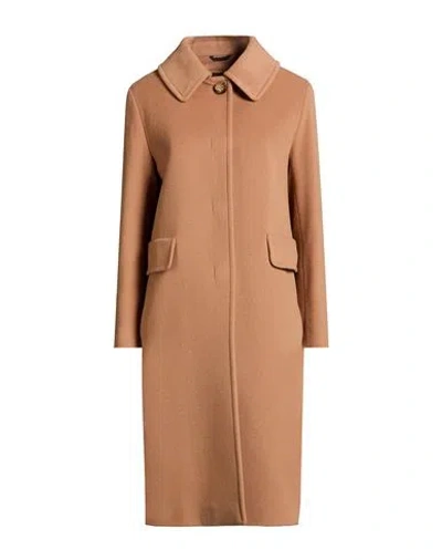 Cinzia Rocca Icons Woman Coat Camel Size 14 Wool, Polyamide, Cashmere In Brown