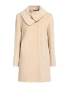 Cinzia Rocca Icons Woman Coat Cream Size 14 Alpaca Wool, Virgin Wool In Neutral