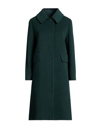 Cinzia Rocca Icons Woman Coat Dark Green Size 14 Wool, Polyamide, Cashmere