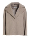 Cinzia Rocca Icons Woman Coat Grey Size 14 Virgin Wool, Polyamide, Cashmere In Neutral