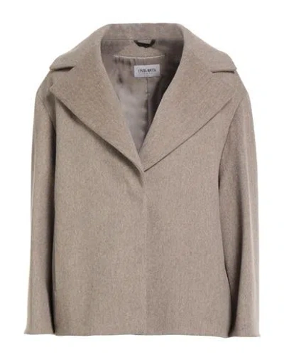 Cinzia Rocca Icons Woman Coat Grey Size 14 Virgin Wool, Polyamide, Cashmere In Neutral